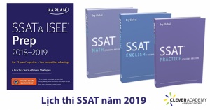 Lịch thi SSAT năm 2019